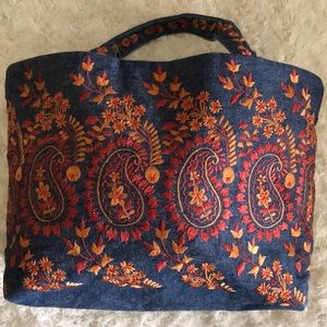 Embroidery! Hot Trend for Spring!  Denim Tote